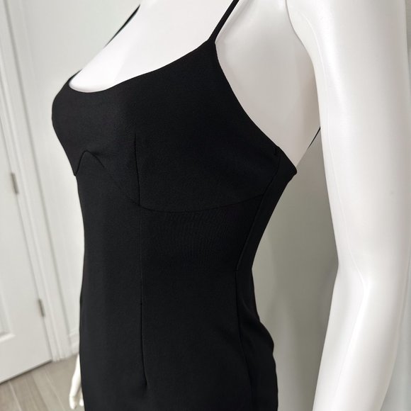 Selfie Leslie Aces Cami Strap Ruffle Hem Bodycon Mini Dress in Black Size XS - Picture 5 of 13